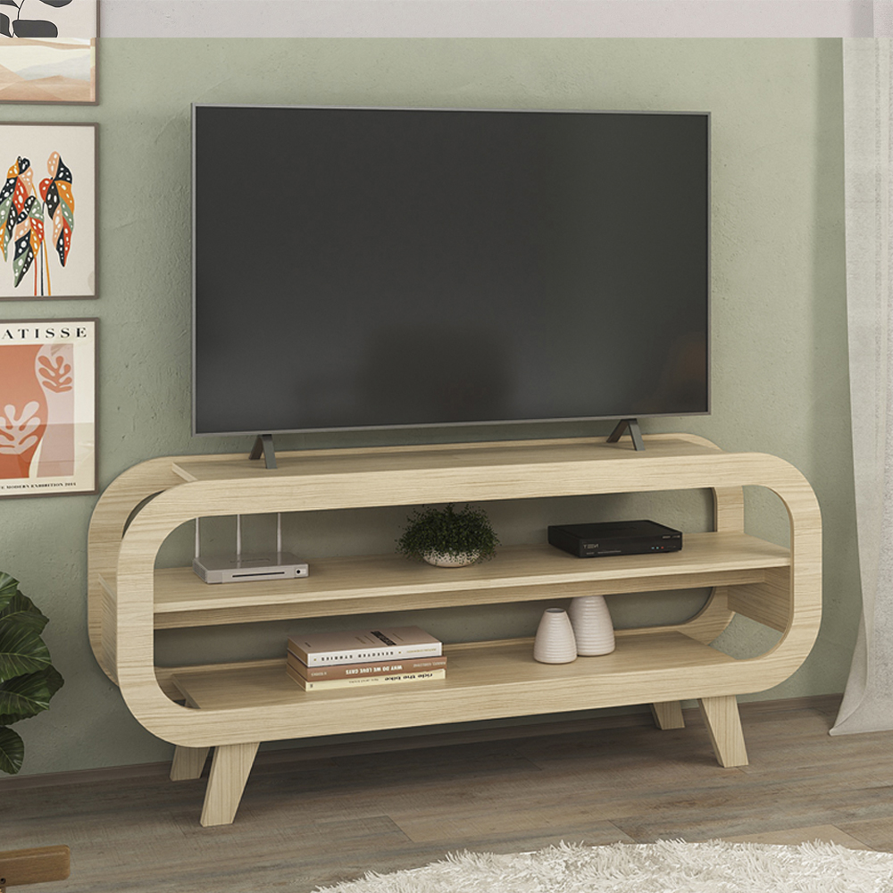 Rack Bancada Para TV 42 Pol 122 cm MDF Naturale ARLY