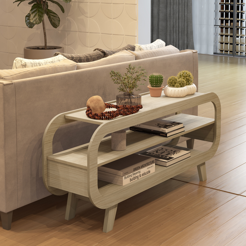 Rack Bancada Para TV 42 Pol 122 cm MDF Naturale ARLY