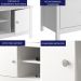 Rack Bancada Para TV 42 Pol 2 Portas 146 cm R606 Branco Dtall