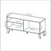 Rack Bancada Para TV 50 Pol 115 cm 6950 Nature Off White PLLA