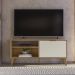 Rack Bancada Para TV 50 Pol 120 cm 6950 Nature Off White PLLA