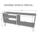 Rack Bancada Para TV 50 Pol 120 cm 6950 Off White Nature PLLA
