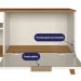 Rack Bancada Para TV 50 Pol 120 cm 6950 Off White Nature PLLA