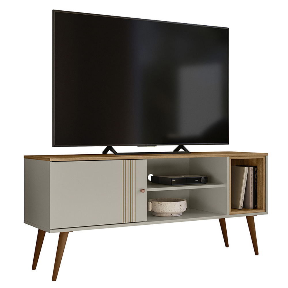 Rack Bancada Para TV 55 Pol 136 cm 3850 Off White Nature PLLA