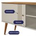 Rack Bancada Para TV 55 Pol 136 cm 3850 Off White Nature PLLA