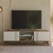 Rack Bancada Para TV 65 Pol 160 cm Denv Off White Nature PLLA