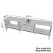 Rack Bancada Para TV 75 Pol 180 cm Denv Off White Nature PLLA