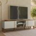 Rack Bancada Para TV 75 Pol 180 cm Denv Off White Nature PLLA