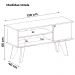 Rack Bancada Para Tv 50 Pol 1P 120 cm Cinamomo Off White ARLY