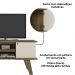 Rack Bancada Para Tv 50 Pol 1P 120 cm Pinho Off White ARLY