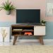 Rack Bancada Para Tv 50 Pol 1P 120 cm Pinho Off White ARLY