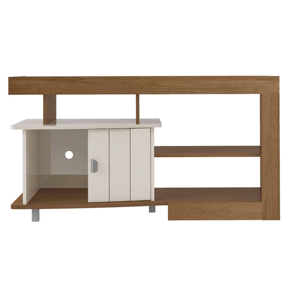 Rack Bancada Para Tv 50 Pol 1P 122 cm Cinamomo Off White ARLY