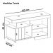 Rack Bancada Para Tv 50 Pol 1P 122 cm Pinho ARLY