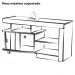 Rack Bancada Para Tv 50 Pol 1P 122 cm Pinho ARLY