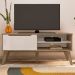Rack Bancada Para Tv 60 Pol 134 cm 4600 Carvalho Off White ARLY