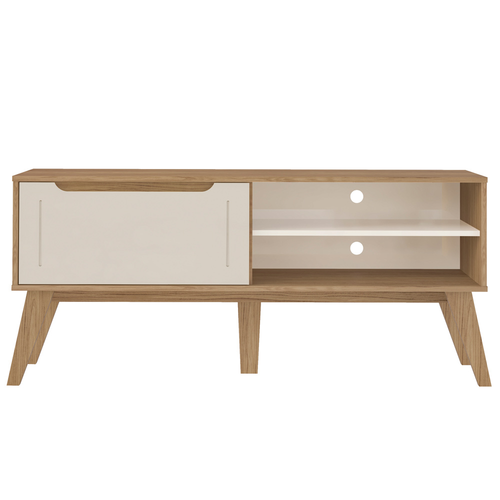 Rack Bancada Para Tv 60 Pol 134 cm 4600 Carvalho Off White ARLY