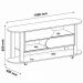 Rack Bancada Para Tv 65 Pol 150 cm 4617 Cedro Off White ARLY