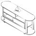 Rack Bancada Para Tv 65 Pol 150 cm 4617 Cedro Off White ARLY