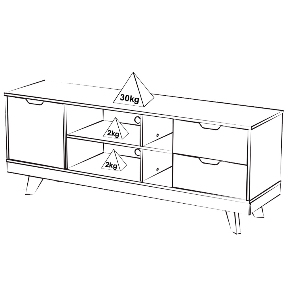 Rack Bancada Para Tv 65 Pol 160 cm 4226 Pinho Off White ARLY