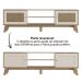 Rack Bancada Para Tv 75 Pol 180 cm 4525 Carvalho Off White ARLY