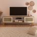 Rack Bancada Para Tv 75 Pol 180 cm 4525 Carvalho Off White ARLY