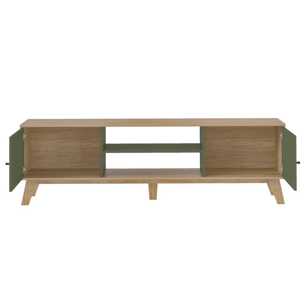 Rack Bancada Para Tv 75 Pol 180 cm 4534 Carvalho Menta ARLY