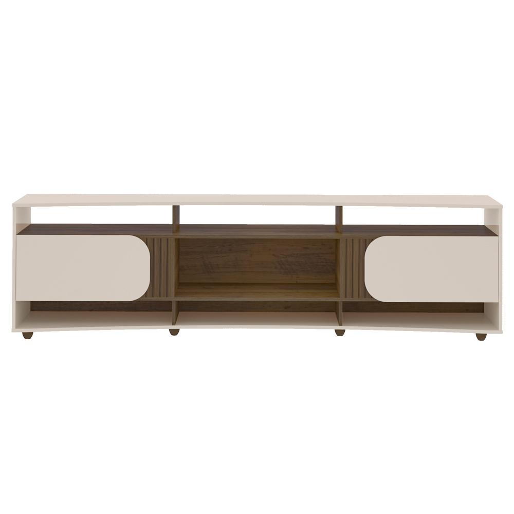 Rack Bancada Para Tv 86 Pol 220 cm 4501 Off White Pinho ARLY