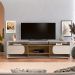 Rack Bancada Para Tv 86 Pol 220 cm 4501 Off White Pinho ARLY