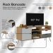 Rack Bancada TV 60 Pol 140 cm Grafite Prata Branco Carvalho ARLY