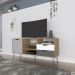 Rack Bancada TV 60 Pol 140 cm Grafite Prata Branco Carvalho ARLY