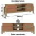 Rack Bancada Tv 65 Pol Nature 160 cm Carvalho Terracota ARLY