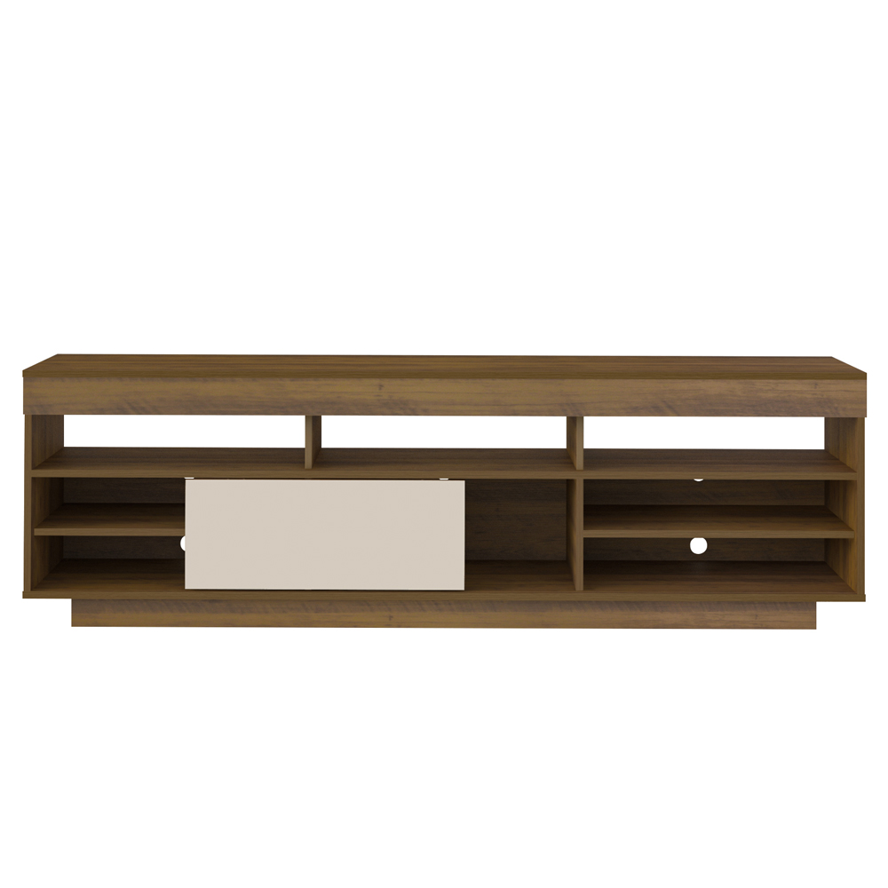 Rack Bancada Tv 75 Pol 180 cm 1P De Correr Pinho Off White ARLY