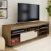 Rack Bancada Tv 75 Pol 180 cm 1P De Correr Pinho Off White ARLY
