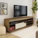 Rack Bancada Tv 75 Pol 180 cm 1P De Correr Pinho Off White ARLY