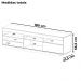 Rack Bancada Tv 75 Pol 180 cm 1P De Correr Preto ARLY