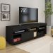 Rack Bancada Tv 75 Pol 180 cm 1P De Correr Preto ARLY