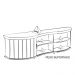 Rack Bancada Tv 75 Pol 180 cm 4700 Carvalho Off White Menta ARLY