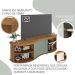 Rack Bancada Tv 75 Pol 180 cm 4700 Carvalho Off White Menta ARLY
