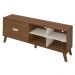 Rack Bancada Tv 75 Pol MDF 2 Gavetas Off White Pinho ARLY