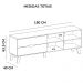 Rack Bancada Tv 75 Pol MDF 2 Gavetas Off White Pinho ARLY