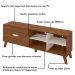 Rack Bancada Tv 75 Pol MDF 2 Gavetas Off White Pinho ARLY