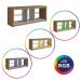 Rack Com LED 02 Prateleiras em Vidro 136cm Mel Arenas PRODDY
