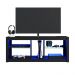 Rack Com LED 02 Prateleiras em Vidro 136cm Preto PRODDY