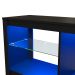 Rack Com LED 02 Prateleiras em Vidro 136cm Preto PRODDY