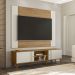 Rack Com Painel Extensivel Para TV 70 Pol Nature Off White PLLA