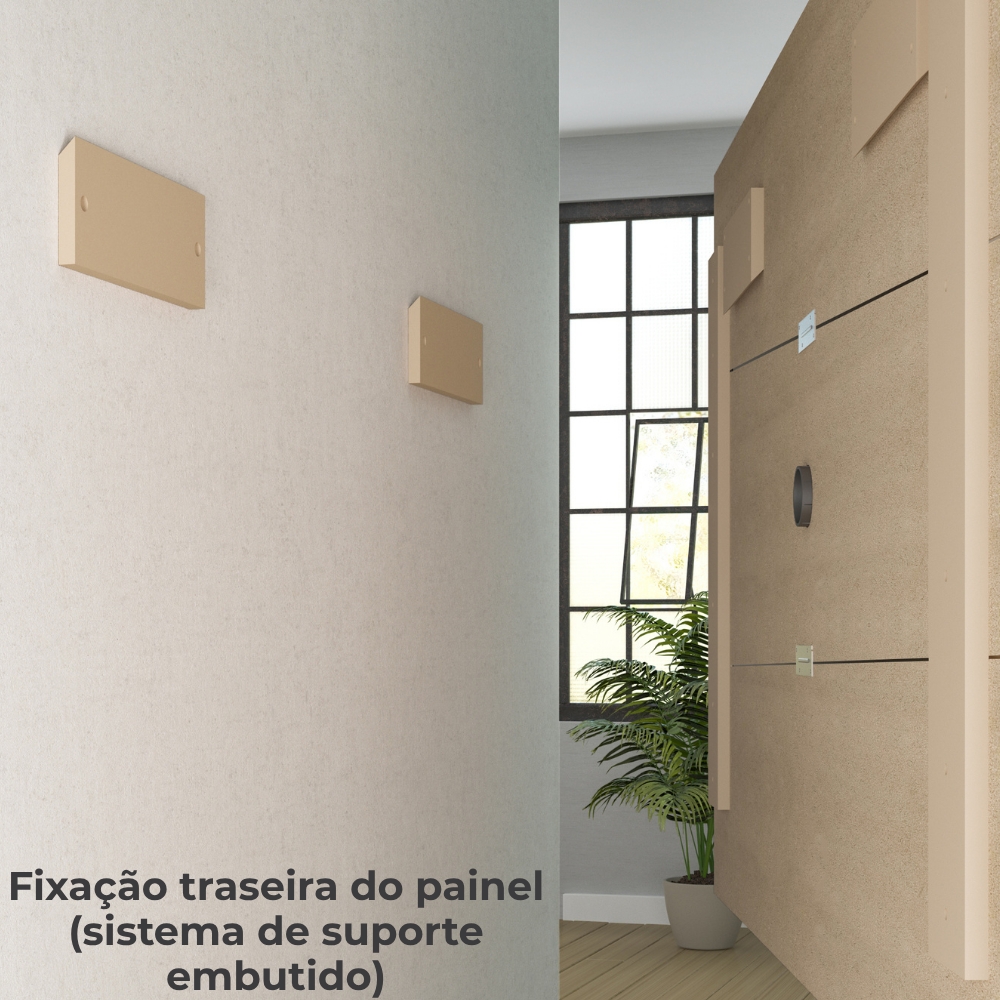 Rack Com Painel TV 75 POL Aparador E Mesa De Centro Preto ARLY