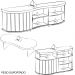 Rack Mesa Buffet Sala de Estar MG4647 Cinamomo Off White ARLY