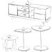 Rack Mesa Centro Apoio MJB4 Off White Carvalho ARLY