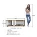 Rack Moderno Com LED 01 Gaveta 136cm Mel Arenas PRODDY