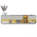 Rack Moderno Com LED 03 Gavetas 180cm Mel Arenas PRODDY